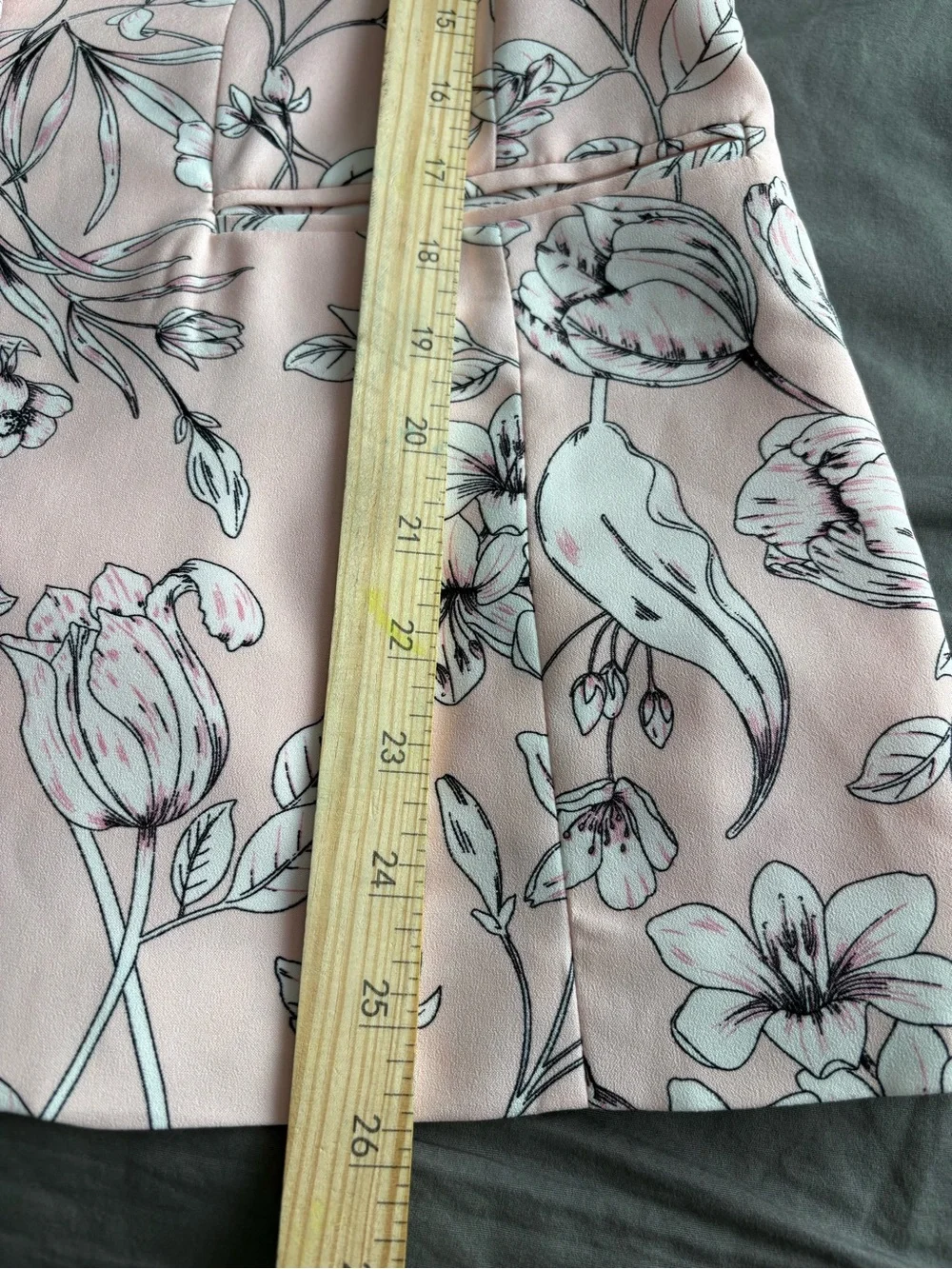 Roz & Ali Pink Floral Notch-Lapel Blazer